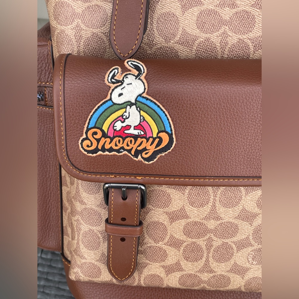 ‼️last one‼️NWT！Coach X Peanuts Sprint Backpack In Signature With Patches（CBI44） - Picture 6 of 13